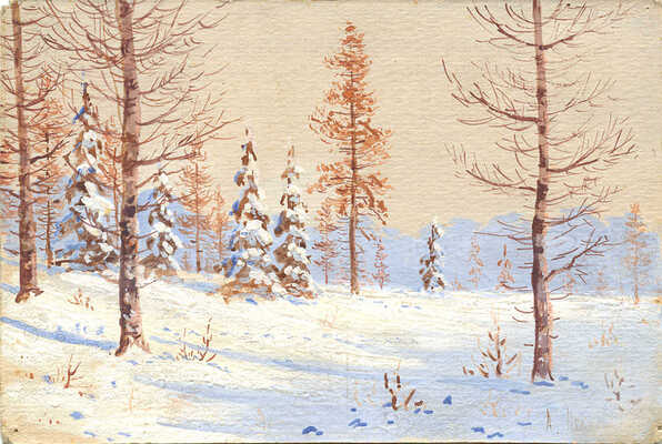 Неизвестный художник. Зимний пейзаж